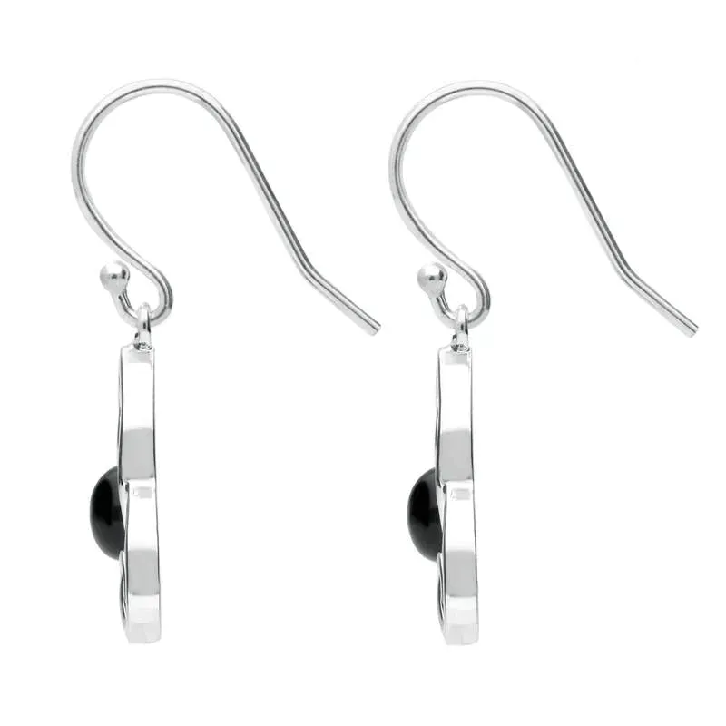 Sterling Silver Whitby Jet Celtic Knot Hook Drop Earrings sold by Jura Watches product image thumbnail 2