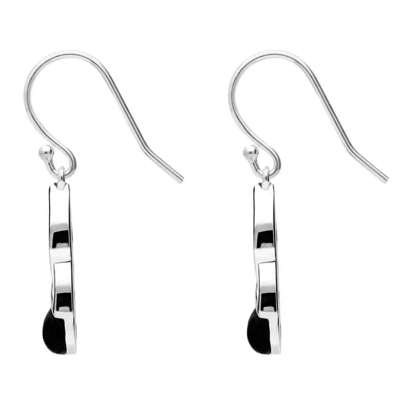 Sterling Silver Whitby Jet Celtic Twist Hook Earrings sold by Jura Watches product image thumbnail 2