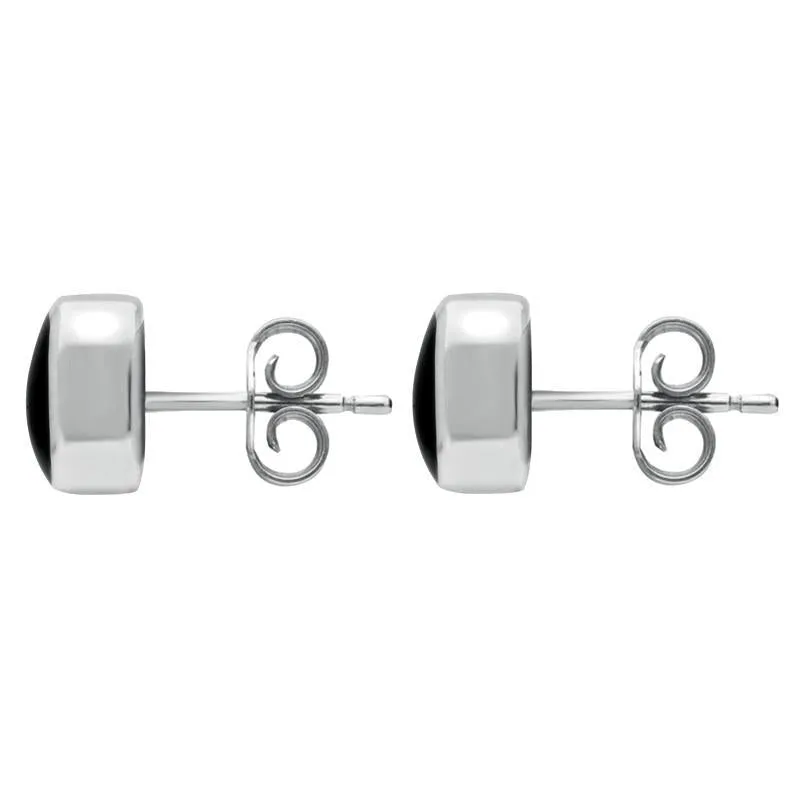 Sterling Silver Whitby Jet Dinky Cushion Stud Earrings sold by Jura Watches product image thumbnail 2