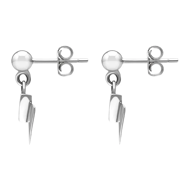 Sterling Silver Whitby Jet Arrowhead Drop Earrings sold by Jura Watches product image thumbnail 2