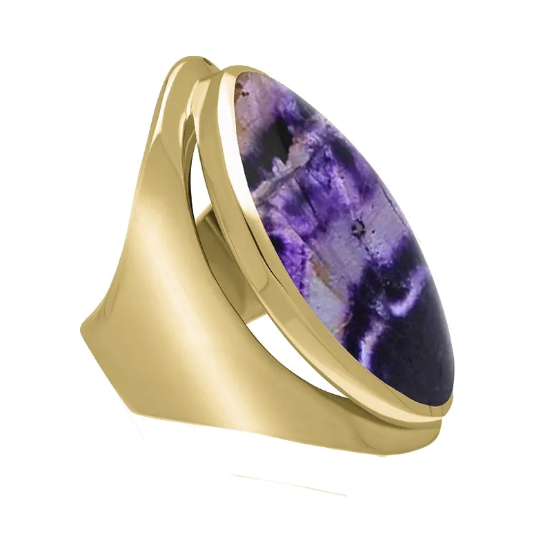 9ct Yellow Gold Blue John Large Oval Statement Ring sold by Jura Watches product image thumbnail 2