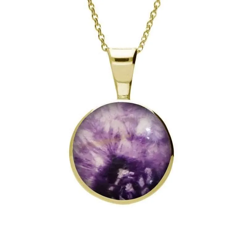 9ct Yellow Gold Blue John Heritage Round Necklace sold by Jura Watches