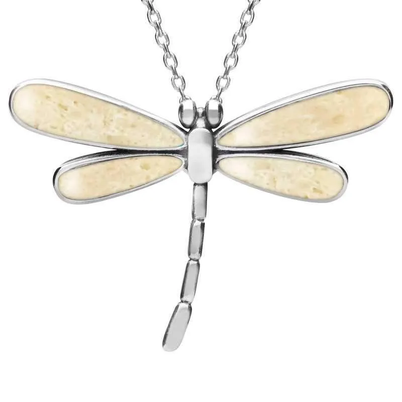 Sterling Silver Coquina Four Stone Small Dragonfly Necklace sold by Jura Watches