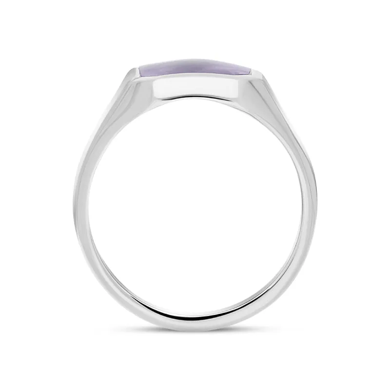Sterling Silver Blue John Cut Corner Signet Ring sold by Jura Watches product image thumbnail 3