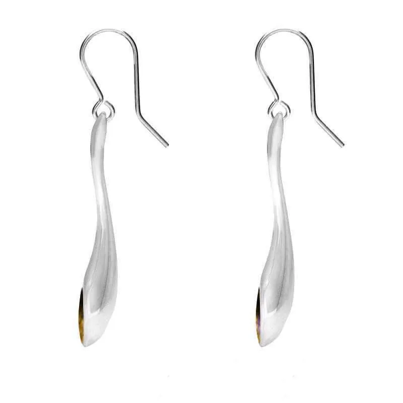 Sterling Silver Blue John Long Tapered Drop Hook Earrings sold by Jura Watches product image thumbnail 2