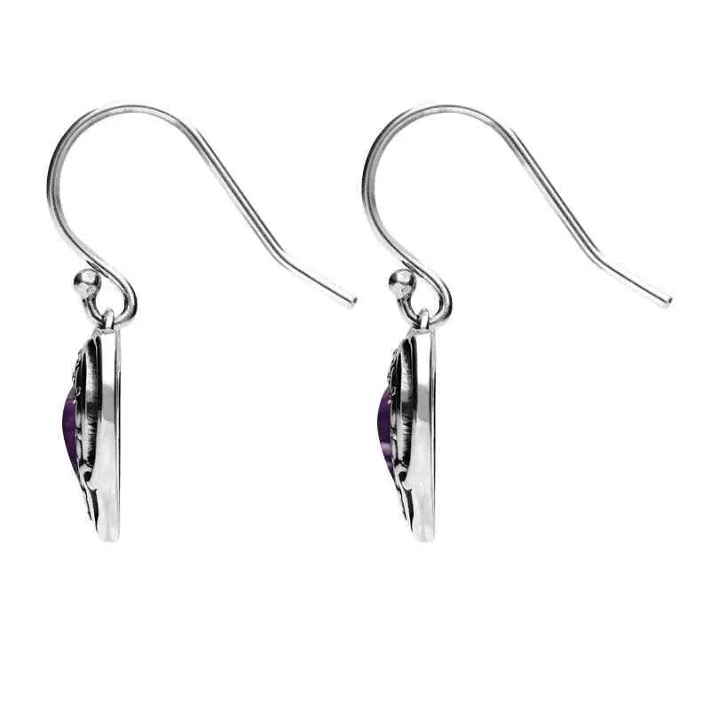 Sterling Silver Blue John Heart in Heart Drop Hook Earrings sold by Jura Watches product image thumbnail 2
