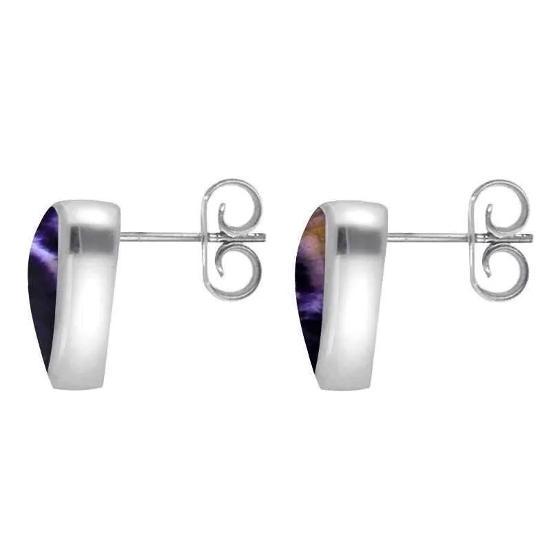 Sterling Silver Blue John Small Curved Triangle Stud Earrings sold by Jura Watches product image thumbnail 2