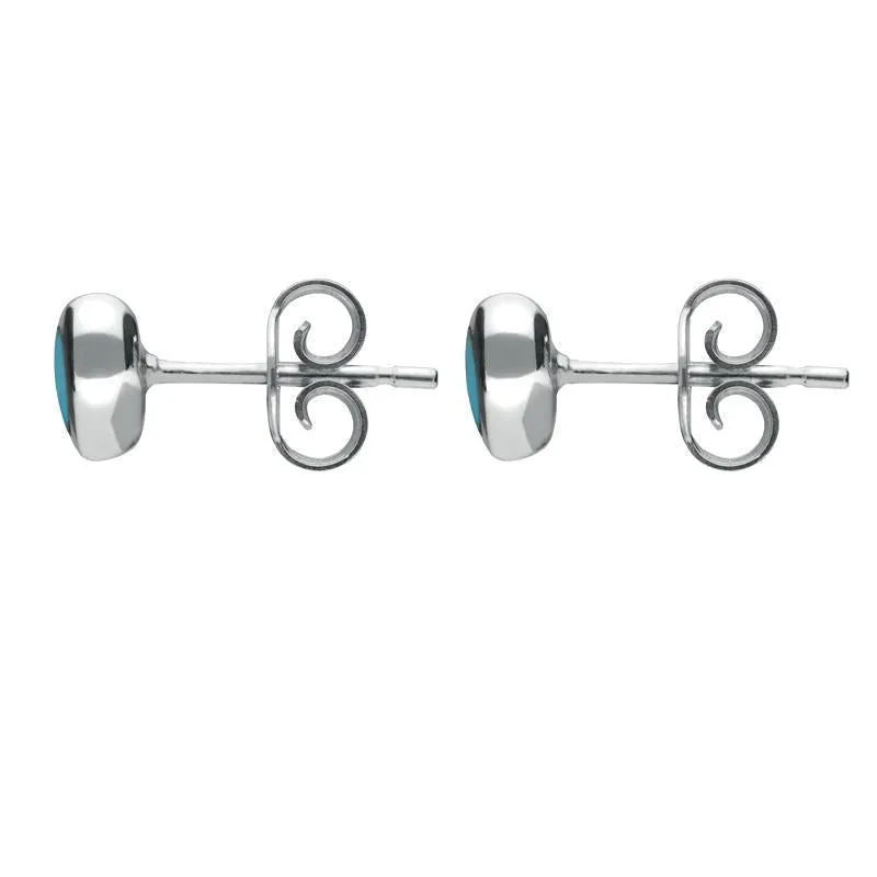 Sterling Silver Turquoise Framed Heart Stud Earrings sold by Jura Watches product image thumbnail 2