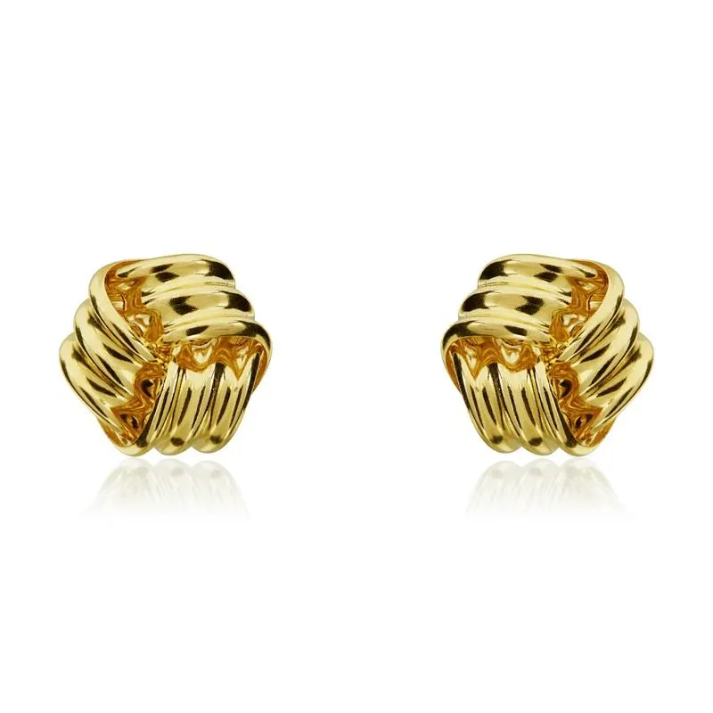 9ct Yellow Gold 7mm Knot Stud Earrings sold by Jura Watches