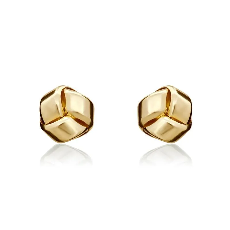 9ct Yellow Gold 7mm Knot Stud Earrings sold by Jura Watches