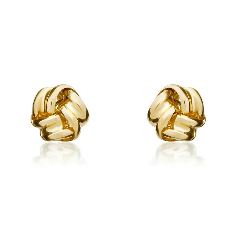 9ct Yellow Gold 4mm Knot Stud Earrings sold by Jura Watches