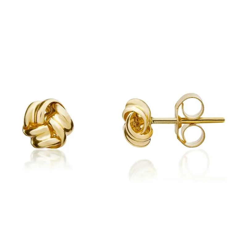 9ct Yellow Gold 4mm Knot Stud Earrings sold by Jura Watches product image thumbnail 2