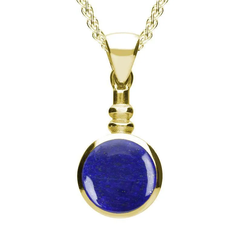 9ct Yellow Gold Lapis Lazuli Bottle Top Necklace sold by Jura Watches