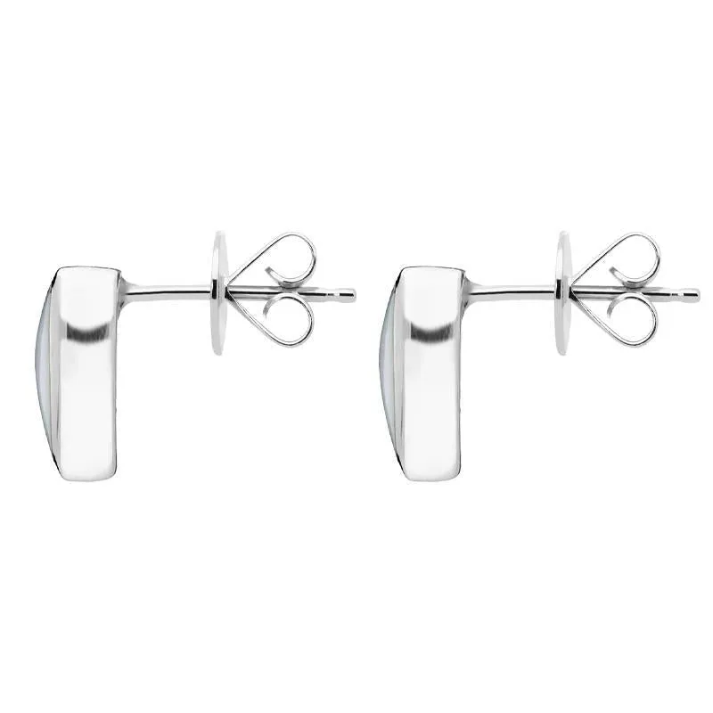 Sterling Silver Mother of Pearl Curved Triangle Stud Earrings sold by Jura Watches product image thumbnail 2