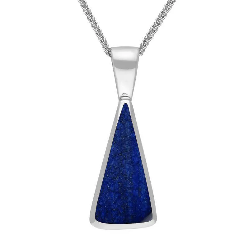 Sterling Silver Lapis Lazuli Triangle Necklace sold by Jura Watches
