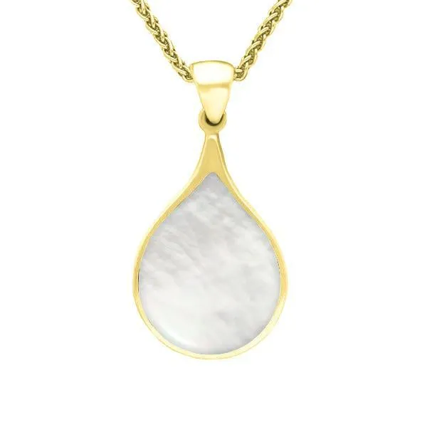 9ct Yellow Gold Mother of Pearl Balloon Shaped Necklace sold by Jura Watches