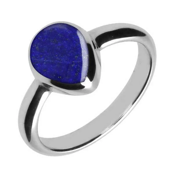 Sterling Silver Lapis Lazuli Pear Shaped Ring sold by Jura Watches