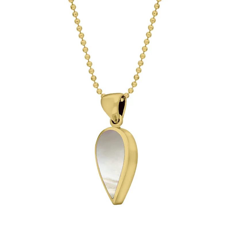 9ct Yellow Gold Mother of Pearl Small Upside Down Pear Necklace sold by Jura Watches product image thumbnail 2