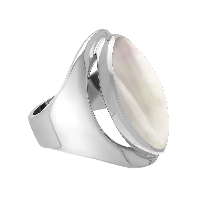 Sterling Silver Mother of Pearl Medium Oval Ring sold by Jura Watches product image thumbnail 2