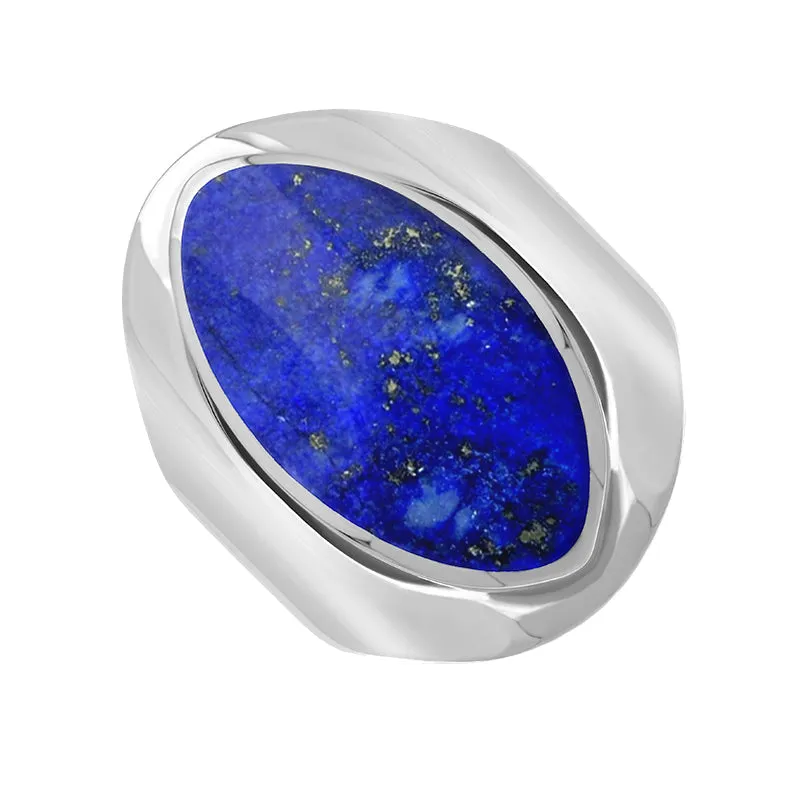 Sterling Silver Lapis Lazuli Medium Oval Ring sold by Jura Watches