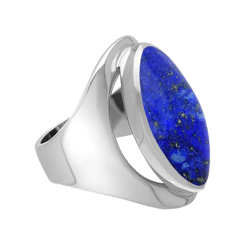 Sterling Silver Lapis Lazuli Medium Oval Ring sold by Jura Watches product image thumbnail 2