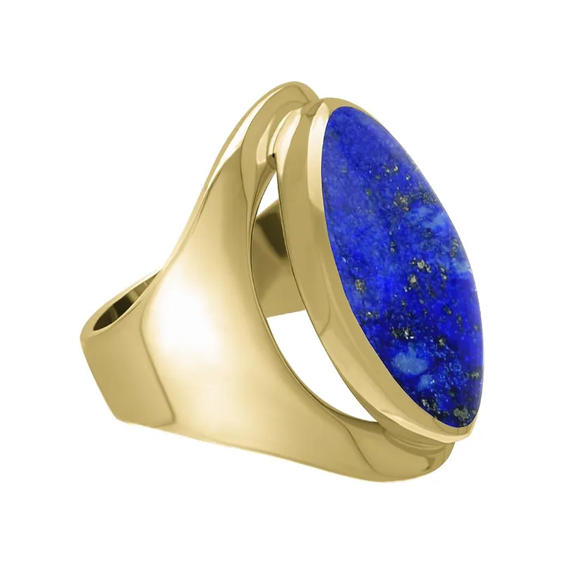 9ct Yellow Gold Lapis Lazuli Medium Oval Ring sold by Jura Watches product image thumbnail 2