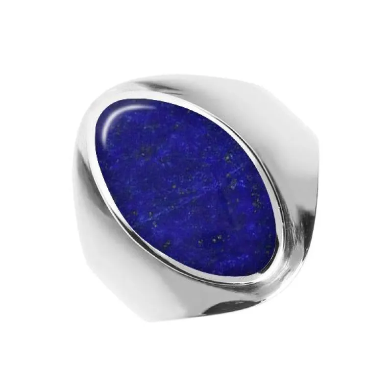 Sterling Silver Lapis Lazuli Oval Ring sold by Jura Watches