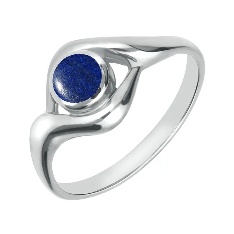 Sterling Silver Lapis Lazuli Round Twist Ring sold by Jura Watches