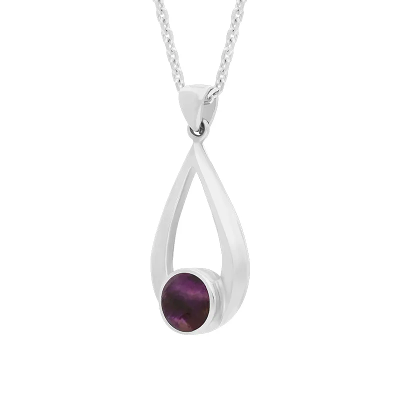Sterling Silver Blue John Teardrop Necklace sold by Jura Watches product image thumbnail 2