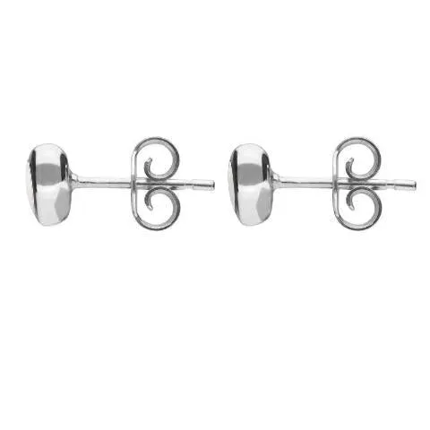 Sterling Silver Mother of Pearl Framed Heart Stud Earrings sold by Jura Watches product image thumbnail 2