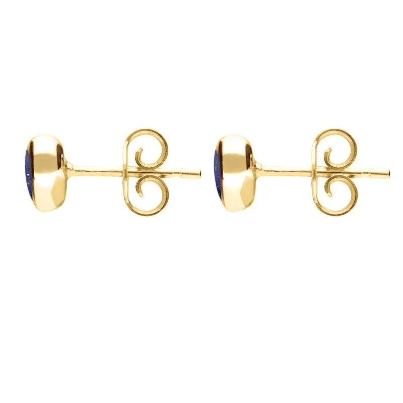 9ct Yellow Gold Lapis Lazuli Framed Heart Stud Earrings sold by Jura Watches product image thumbnail 2
