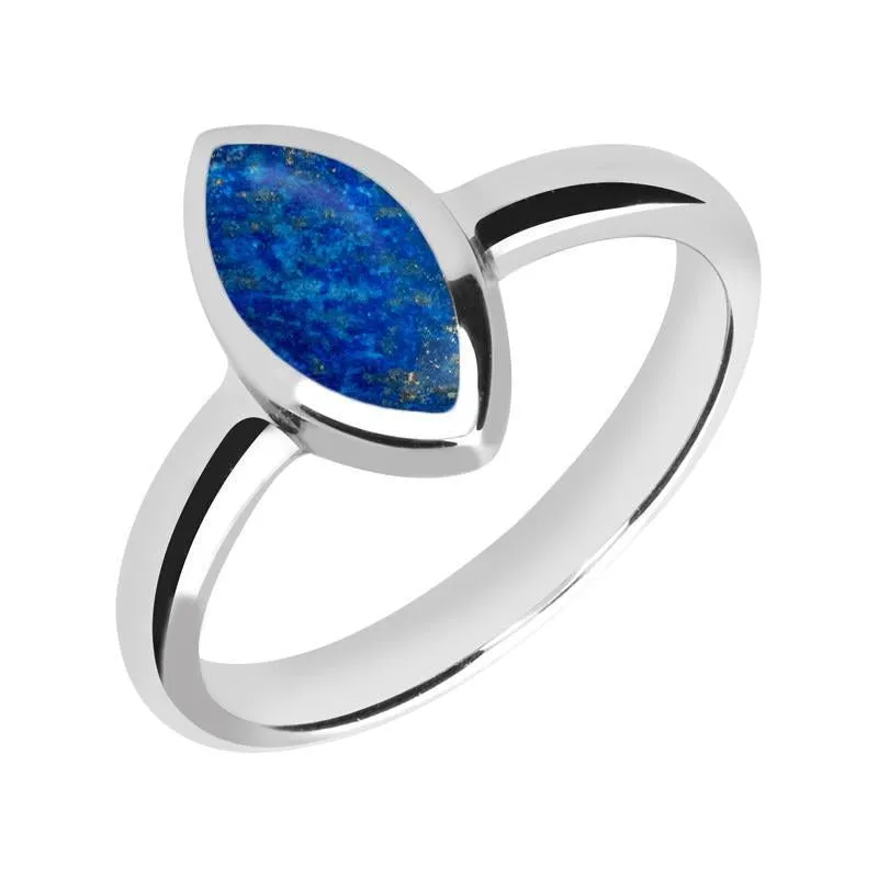 Sterling Silver Lapis Lazuli Marquise Ring sold by Jura Watches