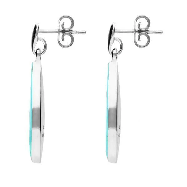 Sterling Silver Turquoise Pointed Pear Drop Earrings sold by Jura Watches product image thumbnail 2
