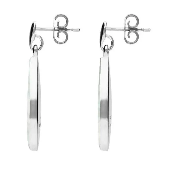 Sterling Silver Mother of Pearl Pointed Pear Drop Earrings sold by Jura Watches product image thumbnail 2