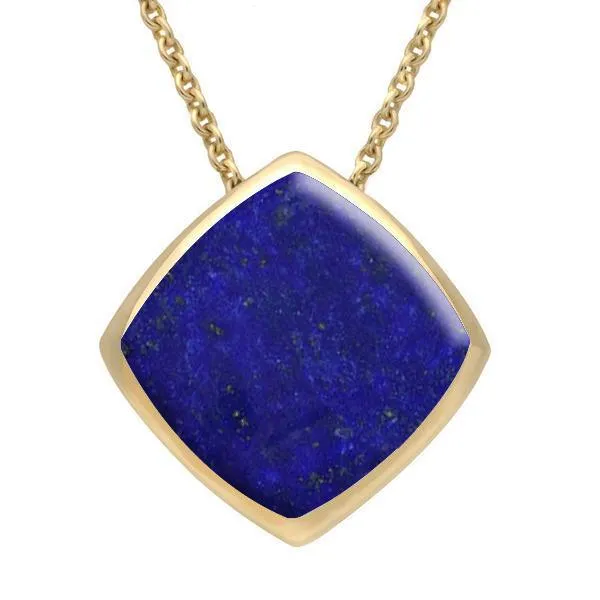 9ct Yellow Gold Lapis Lazuli Cushion Necklace sold by Jura Watches