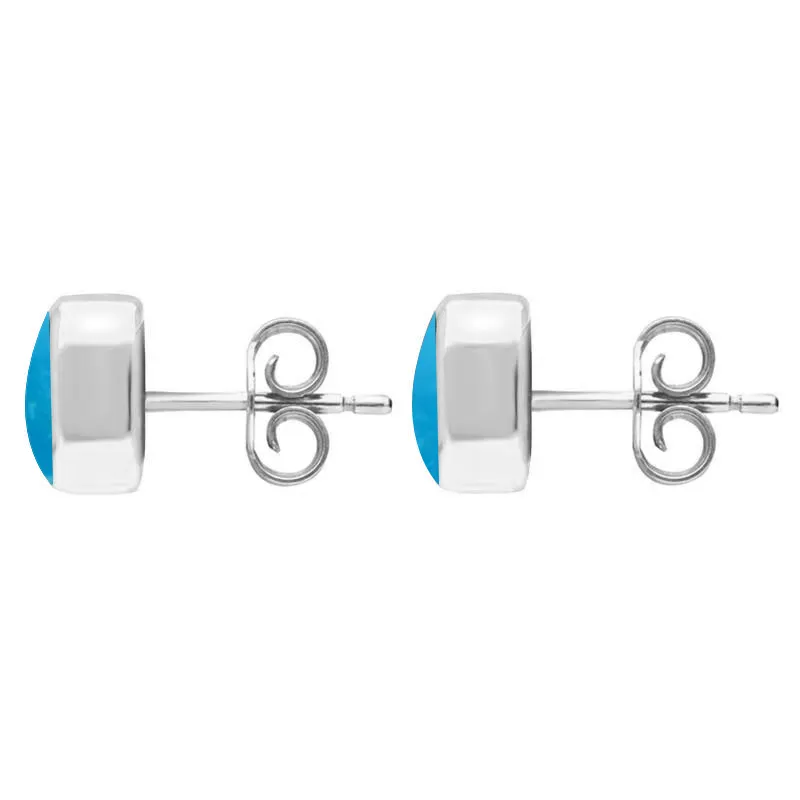 Sterling Silver Turquoise Dinky Cushion Stud Earrings sold by Jura Watches product image thumbnail 2