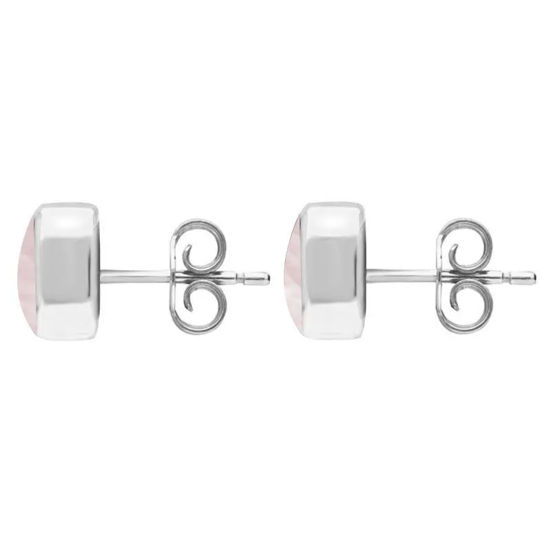 Sterling Silver Pink Mother of Pearl Dinky Cushion Stud Earrings sold by Jura Watches product image thumbnail 2