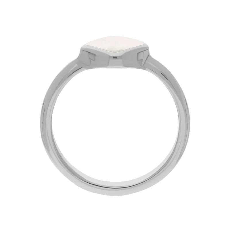 Sterling Silver Mother of Pearl Cushion Ring sold by Jura Watches product image thumbnail 2