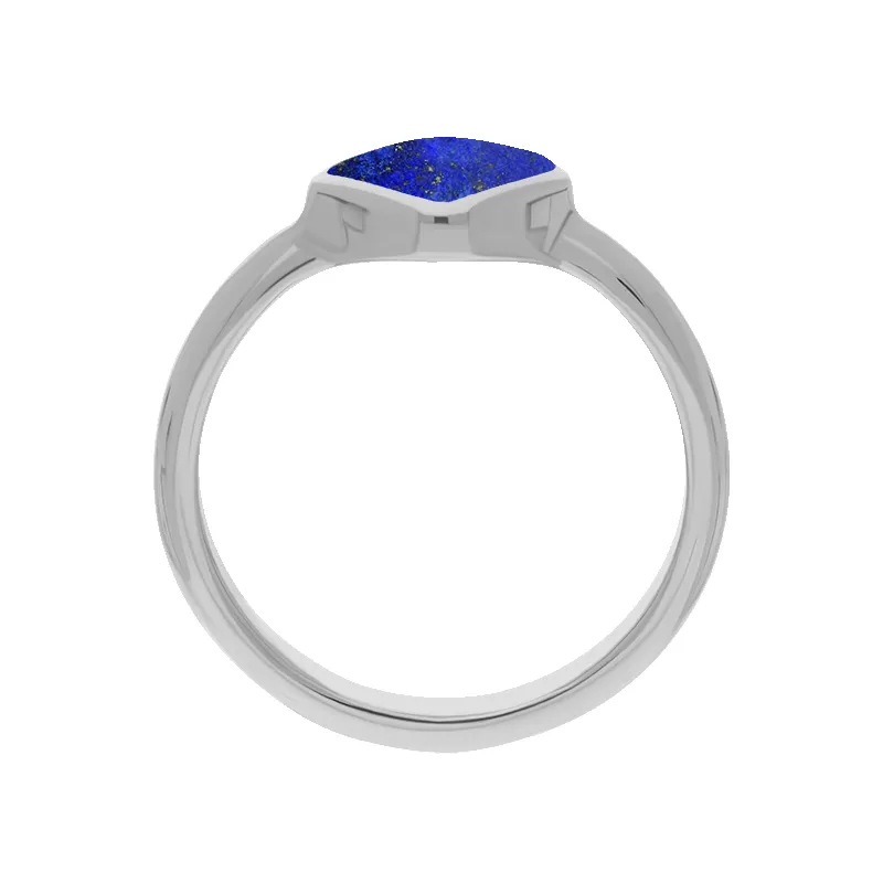 Sterling Silver Lapis Lazuli Cushion Ring sold by Jura Watches product image thumbnail 2