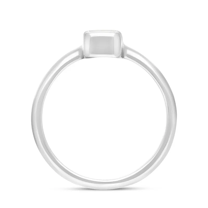 Sterling Silver Mother of Pearl Slim Oblong Ring sold by Jura Watches product image thumbnail 3