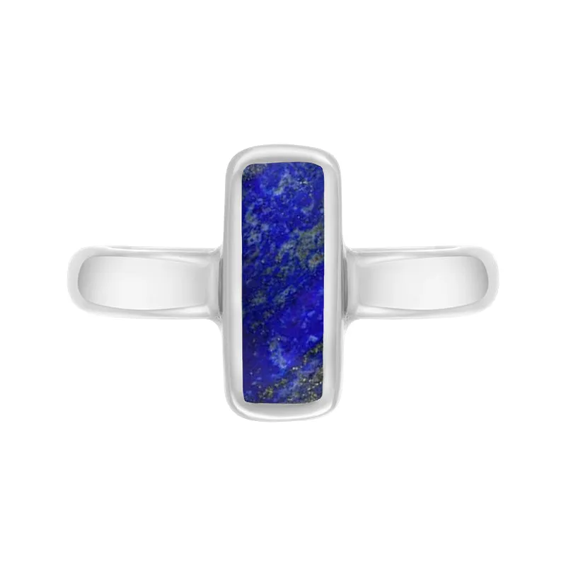 Sterling Silver Lapis Lazuli Slim Oblong Ring sold by Jura Watches product image thumbnail 3
