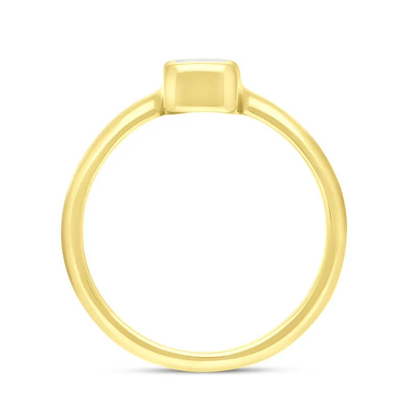 9ct Yellow Gold Mother of Pearl Slim Oblong Ring sold by Jura Watches product image thumbnail 3