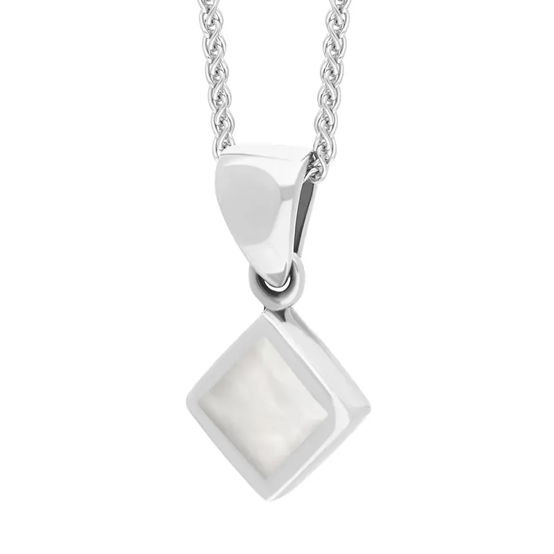 Sterling Silver Mother of Pearl Dinky Square Necklace sold by Jura Watches product image thumbnail 2