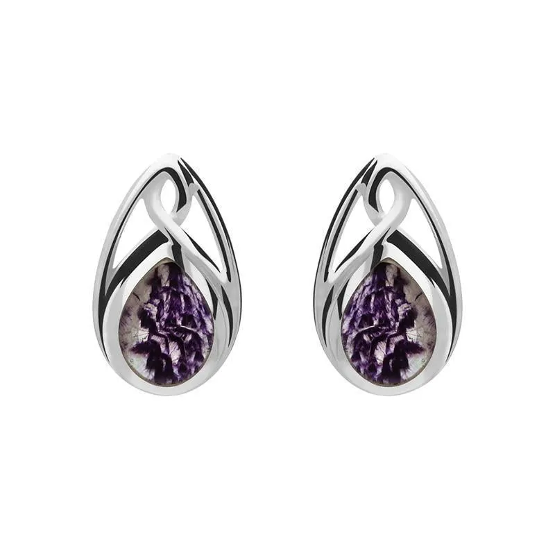 Sterling Silver Blue John Pear Shaped Celtic Four Piece Set sold by Jura Watches product image thumbnail 3