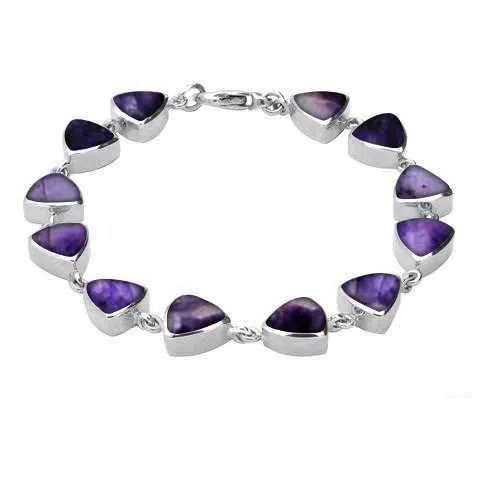 Sterling Silver Blue John Triangular Four Piece Set sold by Jura Watches product image thumbnail 5