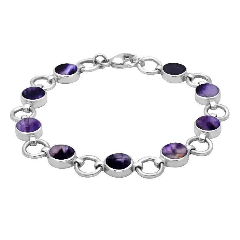 Sterling Silver Blue John Round Four Piece Set sold by Jura Watches product image thumbnail 5