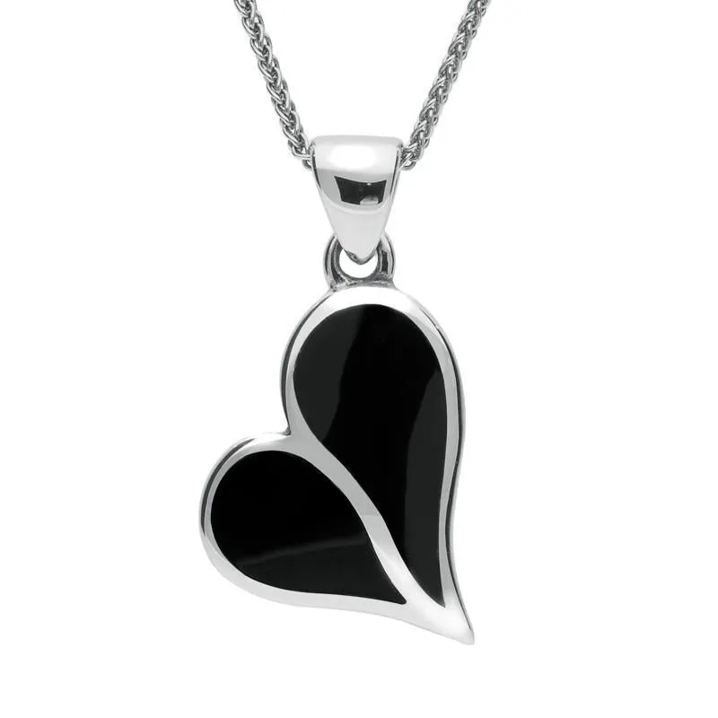Sterling Silver Whitby Jet Split Heart Four Piece Set sold by Jura Watches product image thumbnail 4