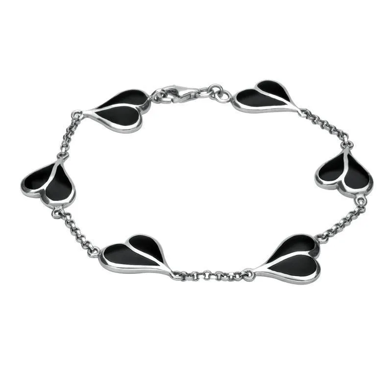 Sterling Silver Whitby Jet Split Heart Four Piece Set sold by Jura Watches product image thumbnail 5