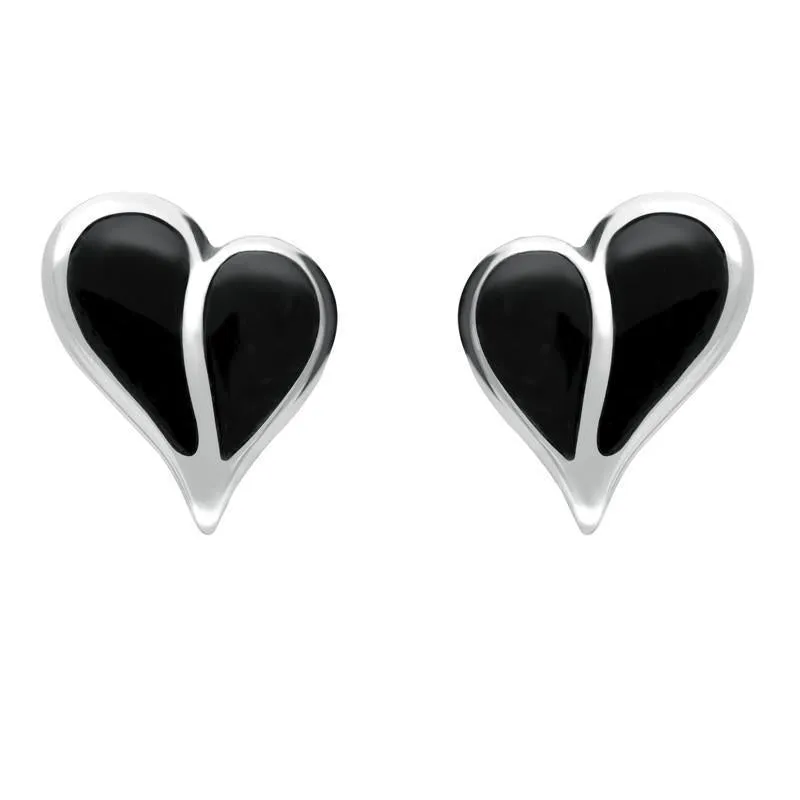 Sterling Silver Whitby Jet Split Heart Four Piece Set sold by Jura Watches product image thumbnail 3