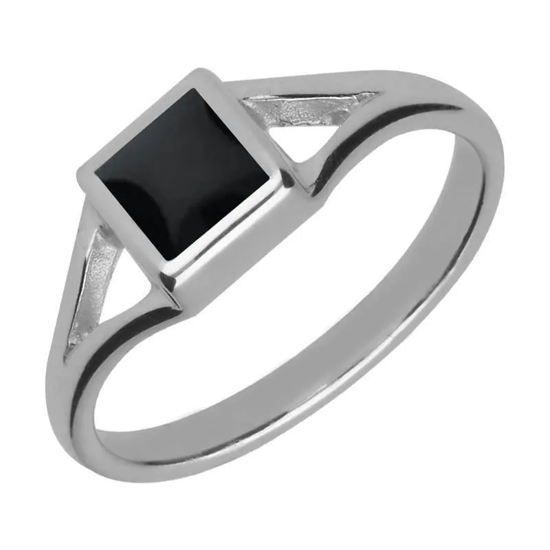 Sterling Silver Whitby Jet Square Four Piece Set sold by Jura Watches product image thumbnail 2